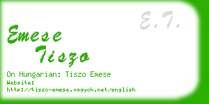 emese tiszo business card